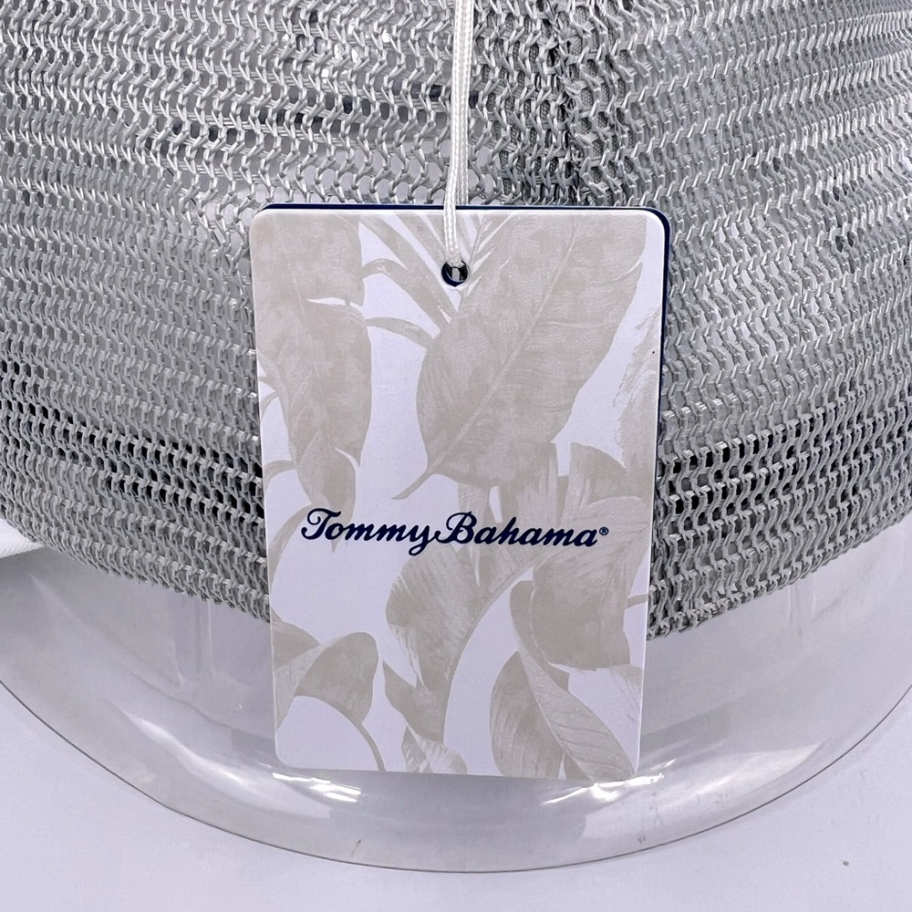 TOMMY BAHAMA CAP/HAT, 3D MARLON FISH LOGO, GREY COOL MESH, WHITE HAT, ADJ. STRAP - Picture 11 of 13
